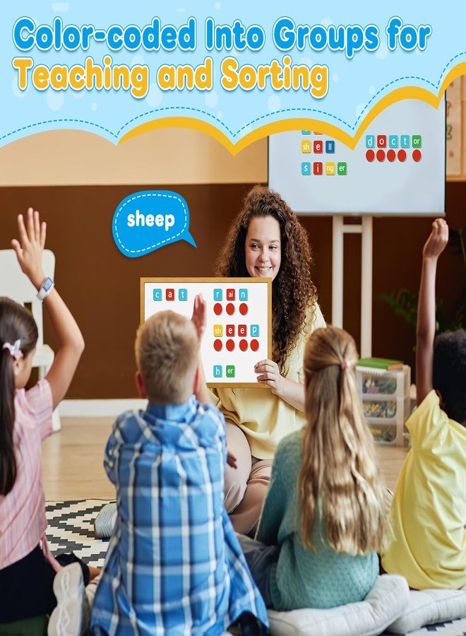 Laffunz Phonics Magnetic Letter Tiles,Spelling Reading Games Manipulative Phonemic Awareness Sentence Building Alphabet ABC Fridge Magnets Speech Therapy Homeschool Classroom Learning Activity - Image 4